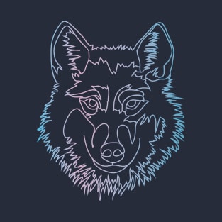 Vector wolf in one line Vector wolf in one line T-Shirt