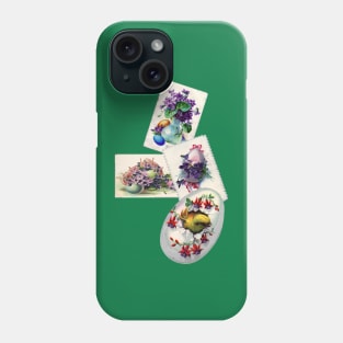 Eggs and Violets - Springtime Victorian Ephemera Phone Case