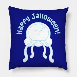 Happy Jalloween! Jellyfish Blue! Pillow