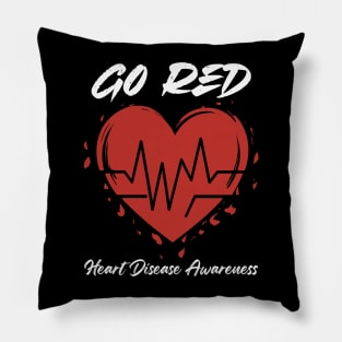 Go Red Heart Disease Awareness Pillow