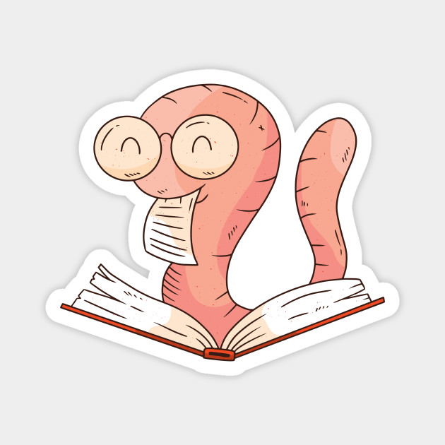 Funny Bookworm Book Reading Cartoon Literature Friends Gift - Bookworm Book Lovers - Magnet | TeePublic Funny Bookworm Book Reading Cartoon Literature Friends Gift - Bookworm Book Lovers - Magnet | TeePublic