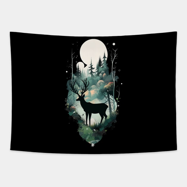 deer Tapestry by dorapeterx