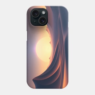 Beautiful scenery of landscapes from Sand dune with the sun Phone Case