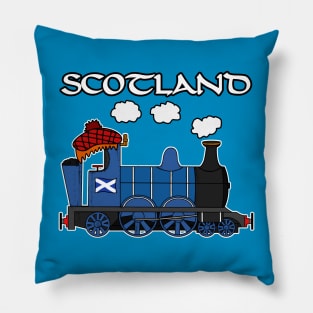 Scotland Steam Train Scottish Flag St Andrews Day Pillow