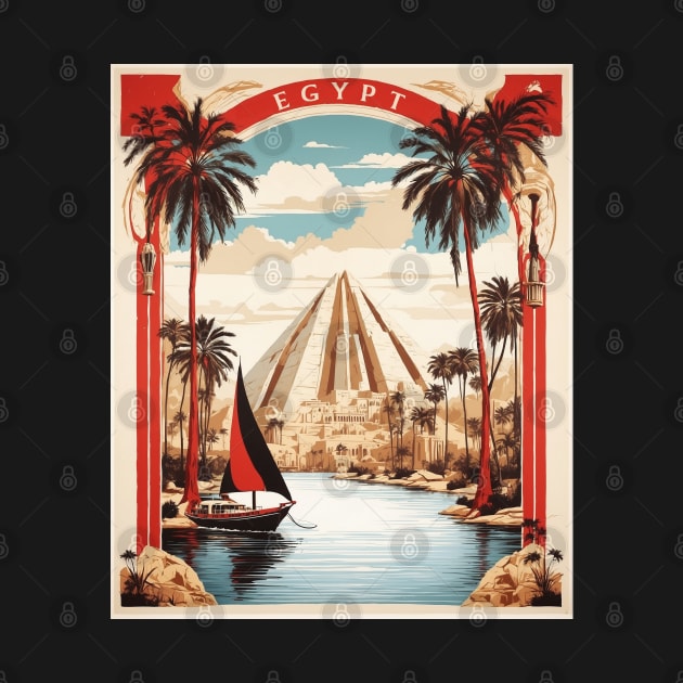 The Nile River Egypt Vintage Poster Tourism by TravelersGems