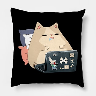 Chronically Online Corgi Pillow