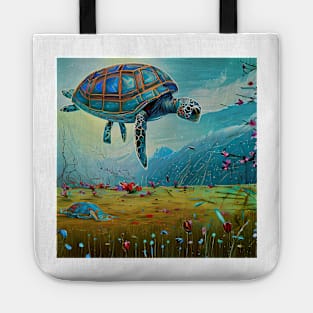 Flying turtle Tote