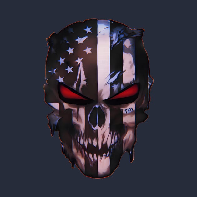 Patriot Punisher Skull by TR1 by Franky Layne Productions