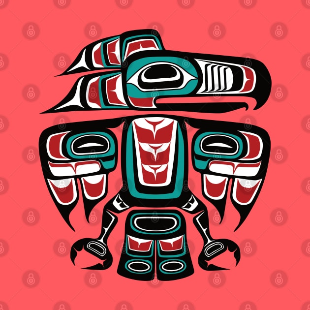 Haida Tlingit Native Raven Totem by Beltschazar