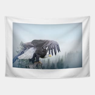 Bald Eagle Taking Off Tapestry