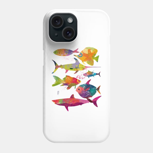 Fishes Phone Case by Andreuccetti Art