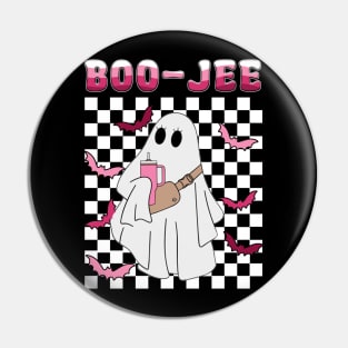 Spooky Season Cute Ghost Halloween Costume Boujee Boo-Jee Pin