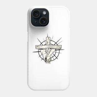 wooden cross and wounded hand Phone Case