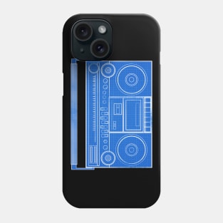 BoomBox blueprint Phone Case