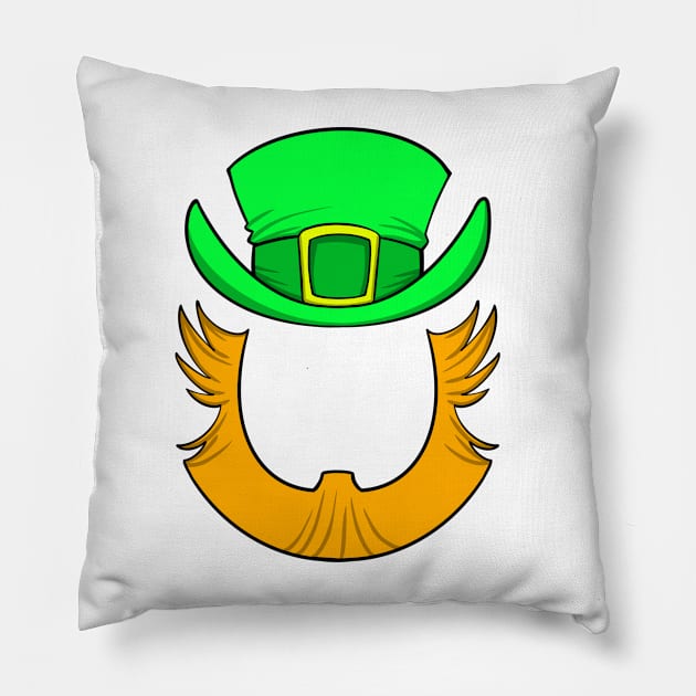 St Patrick's Day Beard Pillow by Narwhal-Scribbles