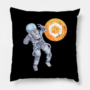 Chainlink Moon Distressed Pillow