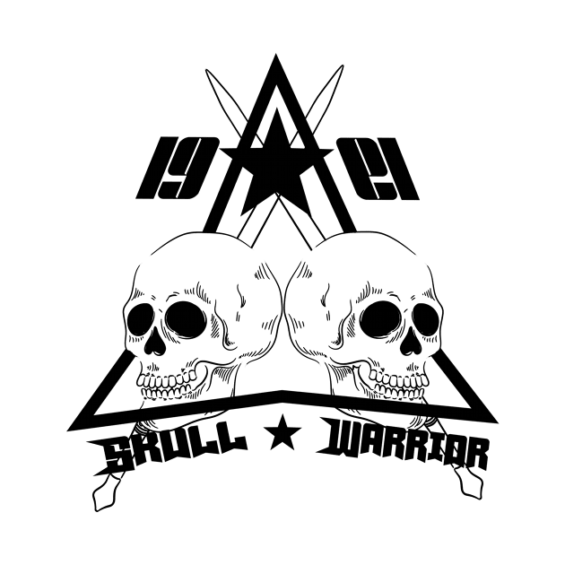 Skull warrior skeleton design by grafitytees