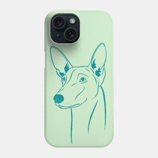 Pharaoh Hound (Light Olive and Teal) Phone Case