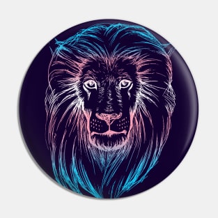 Lion Art (trans flag) Pin