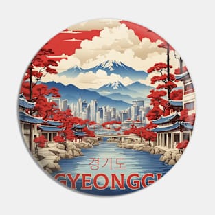 Gyeonggi South Korea Travel Tourism Retro Vintage Pin