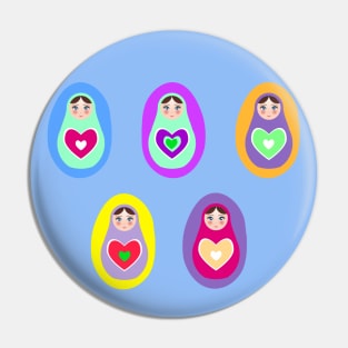 Russian dolls matryoshka Pin