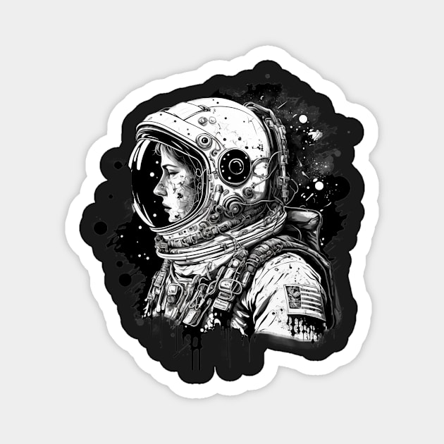 The Graffiti Explorer: A High-Tech Adventurer in Space Magnet by Abili-Tees