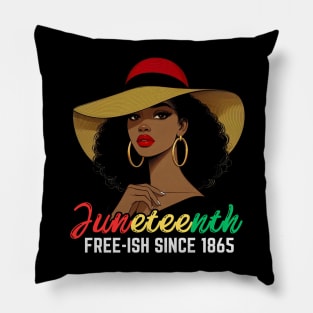 Juneteenth - FREE-ISH SINCE 1865-Celebrating  Freedom Day 1865 woman Pillow