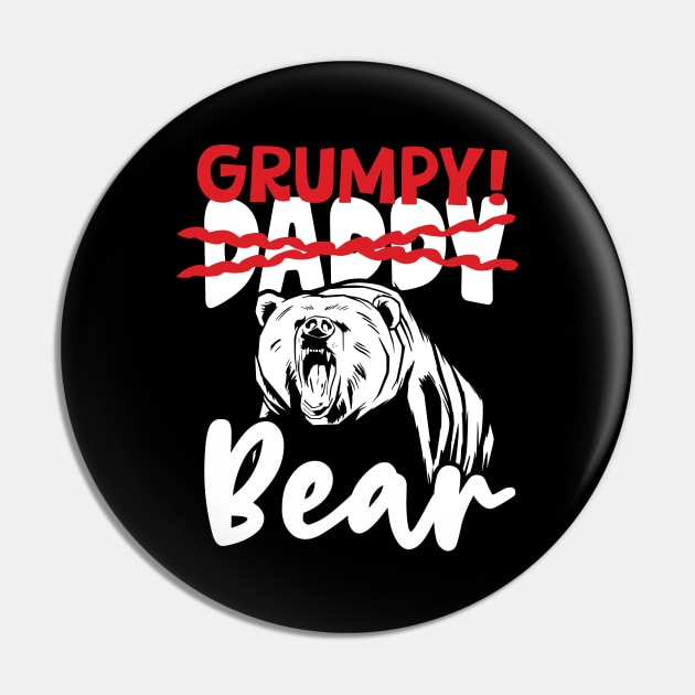 Grumpy Daddy Bear Pin by thingsandthings
