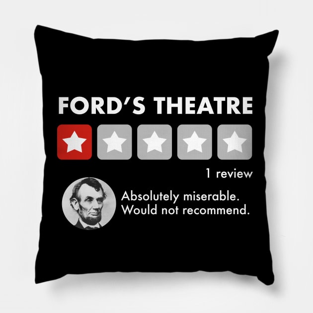 Ford's Theatre Review Pillow by PopCultureShirts