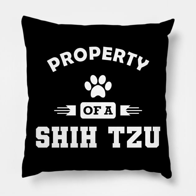 Shih Tzu Dog - Property of a shih tzu Pillow by KC Happy Shop