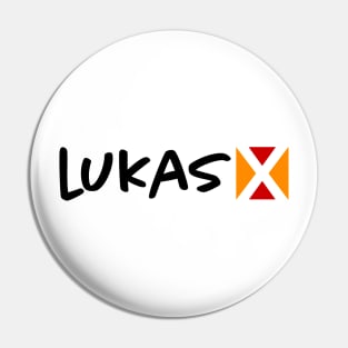 Lukas X black logo Pin