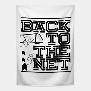 BACK TO THE NET football game design Tapestry
