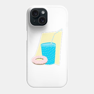 Drink and donut Phone Case