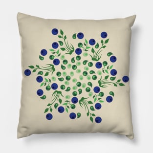 Bolesławiec pottery round green pattern Pillow