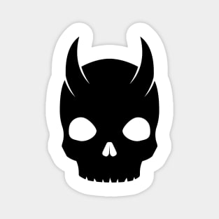 Minimalist Horned Skull - Tech Katanas on back Magnet