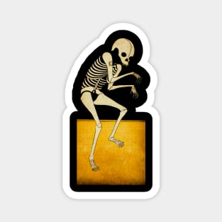 Japanese Woodcut Skeleton Magnet