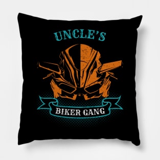 Uncle's Biker Gang Father's Day Pillow