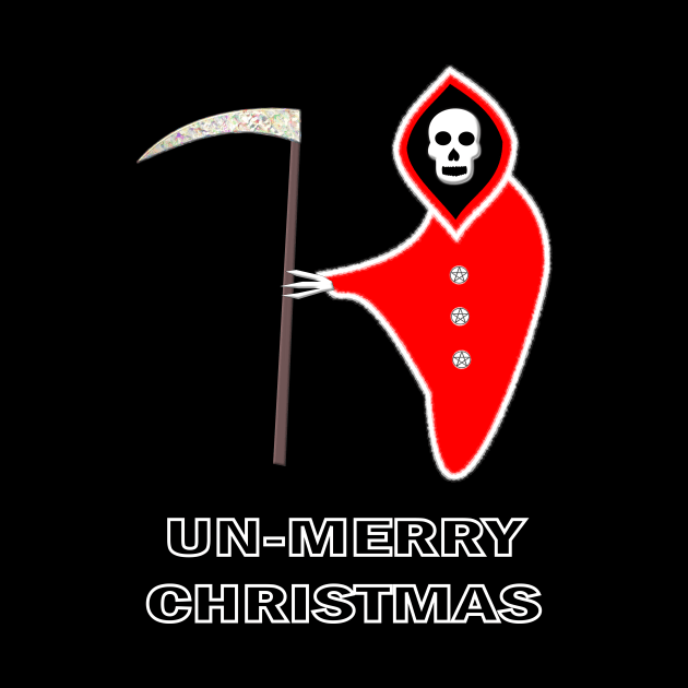 Christmas Grim Reaper Un merry Christmas Alternative Digital Art by Krystal Raven