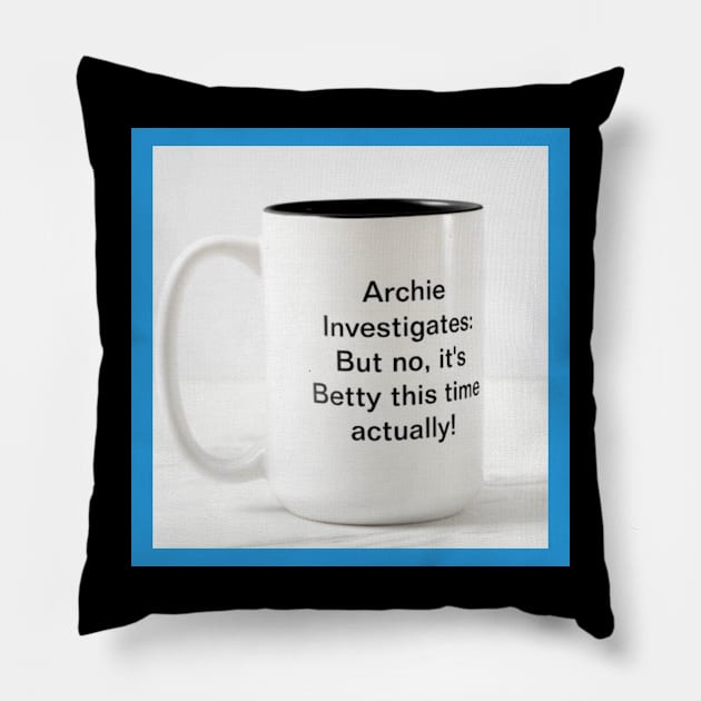 Archie Investigates Mug Design Pillow by Riverdale High AV Club
