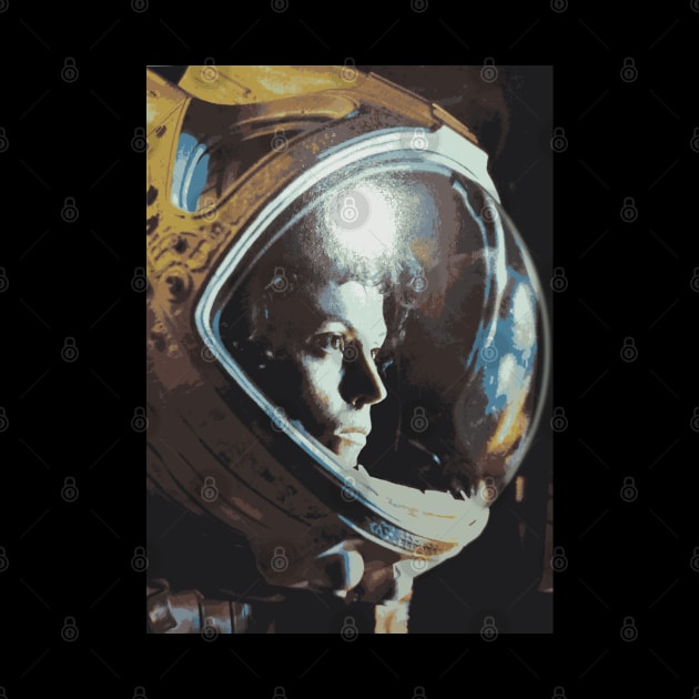 Alien movie (1979): Ripley in Helmet Poster Print by SPACE ART & NATURE SHIRTS 