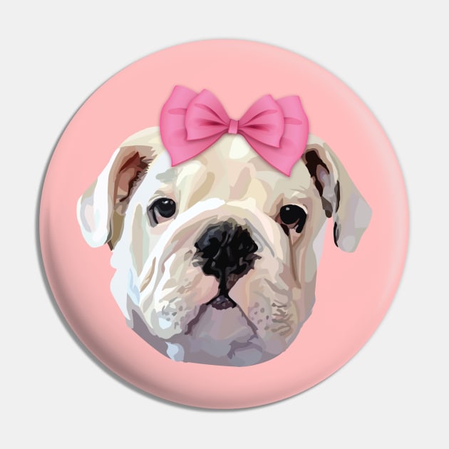 Cute Bulldog Pin by thedailysoe