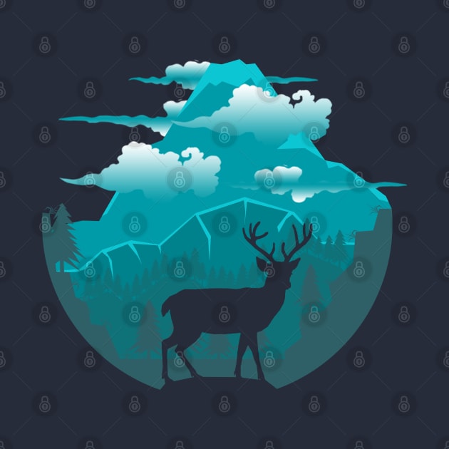 Reindeer Nature landscape by Mr Bushido