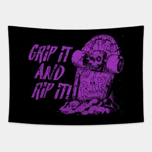 Grip it and Rip it! - purple Tapestry