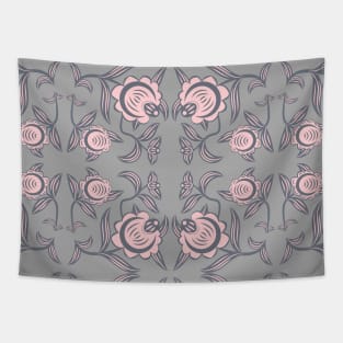 Pink damask Tapestry
