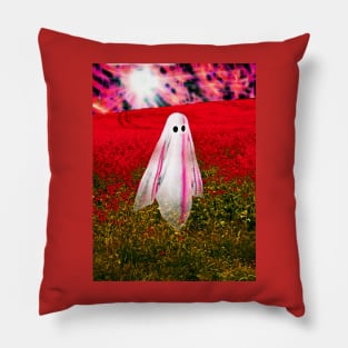 Ghost in the Field Pillow