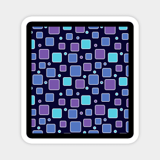 Blue and violet squares Magnet