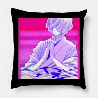 The young man who meditates on the profound ideas of life. Pillow