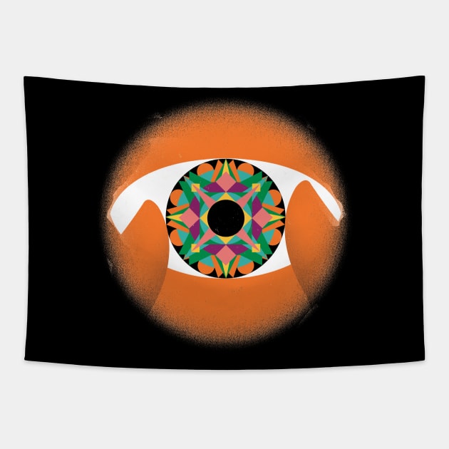 Kaleidoscope eye Tapestry by Neil Webb | Illustrator