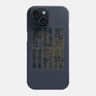 Foshan, Guangdong, China City Map Typography - Gold Art Deco Phone Case