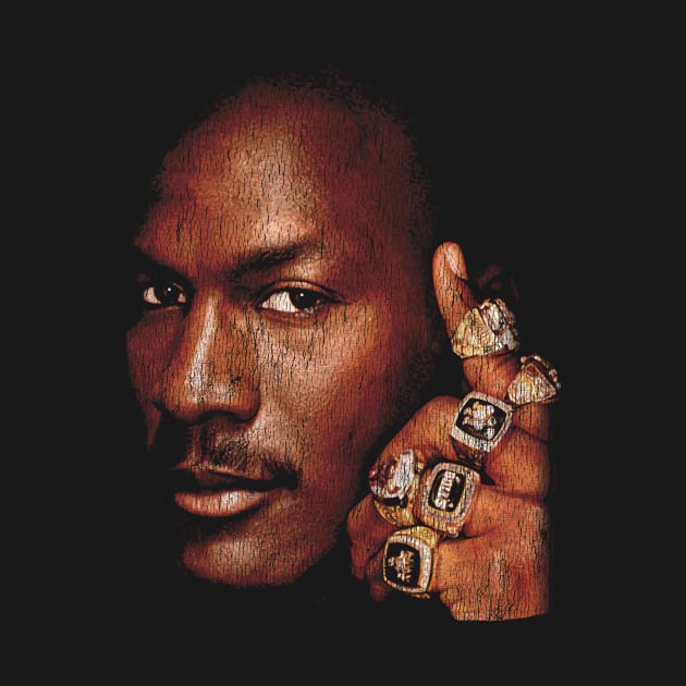 Michael Jordan 6 Rings Champion Vintage